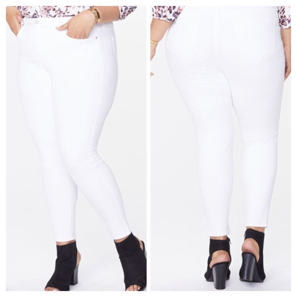 NYDJ White Ami Ankle Skinny Jeans Size 16